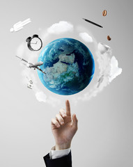 pointing on earth