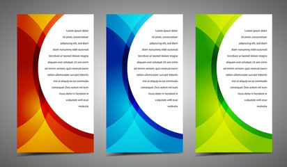 Collection vector of modern color business templates card