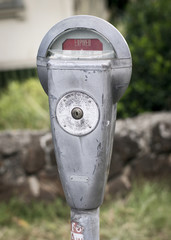 an expired parking meter.