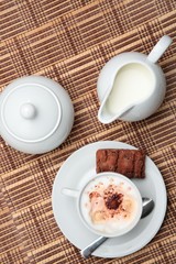 Cappuccino Served with Milk and Sugar