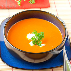 Tomato and  red pepper soup