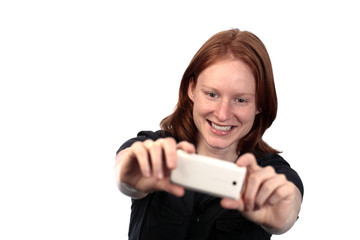 Woman Taking Photo with Phone