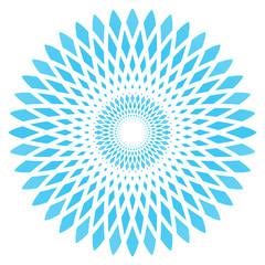 vector abstract blue circle flower