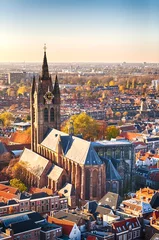 Fototapeten Oude Kerk - the Old Church in Delft, Holland © ptnphotof