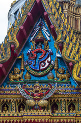 Interior of a Buddhist temple in Thailand