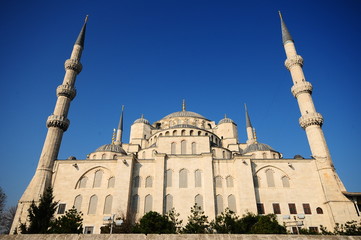 Fototapeta na wymiar The Blue Mosque with Blue sky