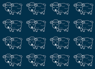 Sheep line pattern