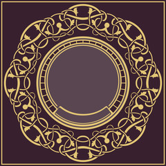 gold frame with floral ornamental