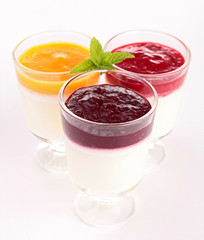 isolated panna cotta
