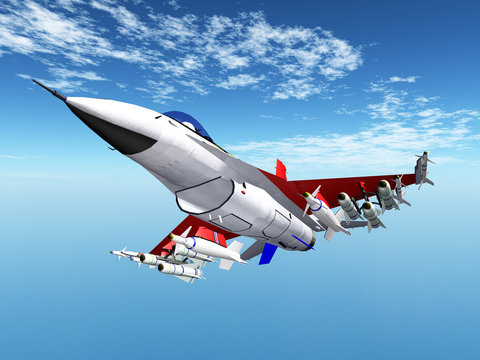 Modernes Kampfflugzeug