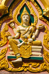 Fototapeta premium Traditional Thai gable of the temple