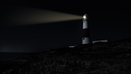 Lighthouse by night - 53553579
