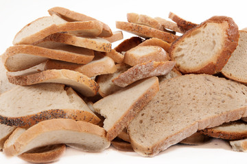 Pile of dry bread