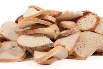 Pile of dry bread
