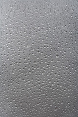 water drops on metalilc surface