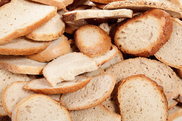 Pile of dry bread
