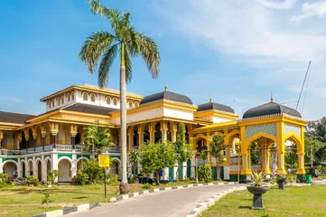 Crédence de cuisine en verre imprimé Indonésie Palais du Sultan à Medan