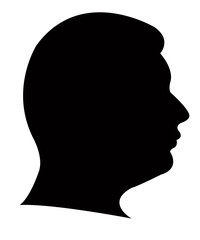 silhouette of a man head