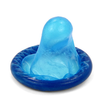 Blaues Kondom
