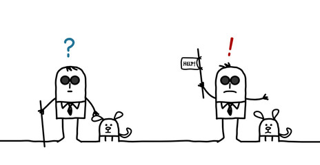 blind man expressions 