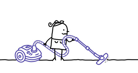 Fototapeta premium vacuuming woman 