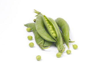 Pea pods and peas