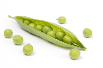 Pea pods and peas