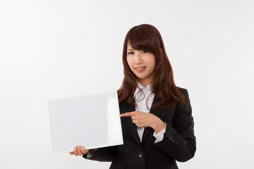 Fototapeta premium ビジネス 女性 日本 ホワイトボード