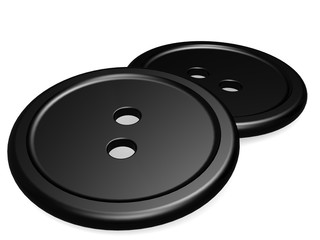 Black cloth button