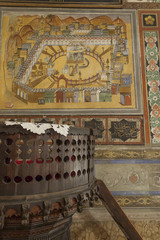 Fototapeta na wymiar Detail of interior decoration, Mosque in Pljevlja, Montenegro