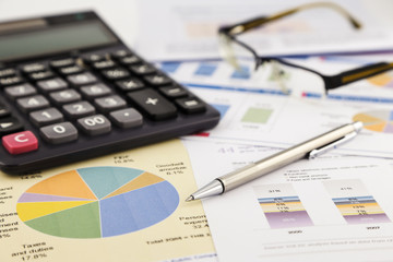 graphs and charts, financial report