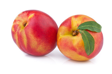peach or nectarine isolated on white