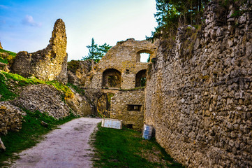 Entry Gate to the Ancient Castle Lietava near Zilina, Slovakia