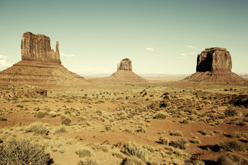 Monument Valley with special photographic processing