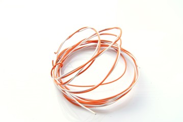 colored wire isolated on a white background