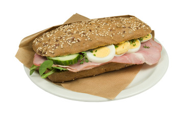 Ciabatta bread pork.