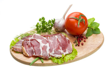 Bacon with vegetables