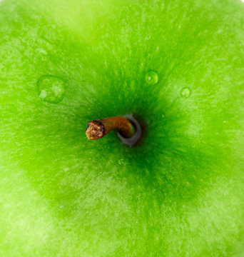 apple, green, drop water