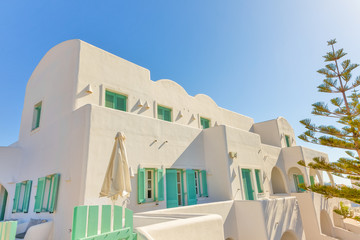 Greece Santorini island in Cyclades, traditional sights of color © korpithas