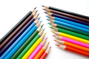 Fototapeta premium Abstract background, color pencils