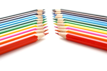 Fototapeta premium Abstract background with color pencils