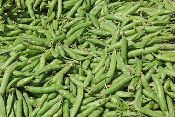 Etalage de petits pois