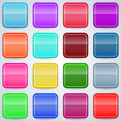 Colorful buttons vector set