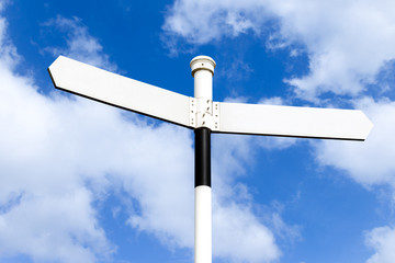 Blank signpost