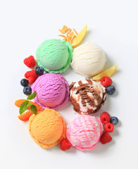 Assorted ice cream
