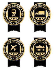 free shipping labels and banners