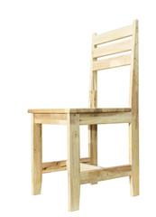 Chair made of recycle wood on isolated