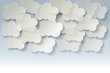 Himmel Wolken Papier Weiß Transparent Kalt