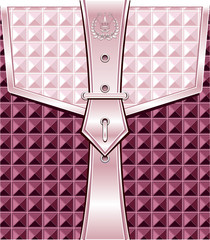 Background with geometric seamless pattern belt fastener