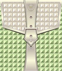 Background with geometric seamless pattern belt fastener